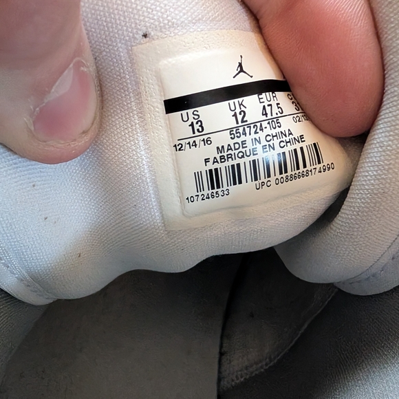 Men's Air Jordan 1 Mid White High-Top Sneakers - Picture 5 of 7